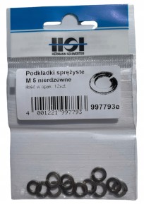 HSI PODKŁADKI SPRĘŻYSTE M5 NIERDZEWNE PODKŁADKA