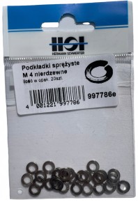 HSI PODKŁADKI SPRĘŻYSTE M4 NIERDZEWNE PODKŁADKA
