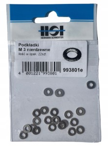 HSI PODKŁADKI M3 NIERDZEWNE PODKŁADKA
