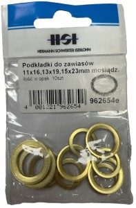 HSI PODKŁADKI DO ZAWIASÓW MIX MOSIĄDZ. PODKŁADKA