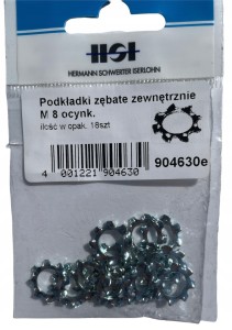 HSI PODKŁADKI ZĄBKOWANE M8 PODKŁADKA
