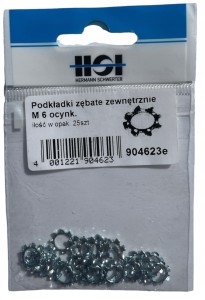 HSI PODKŁADKI ZĄBKOWANE M6 PODKŁADKA