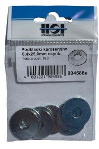 HSI PODKŁADKI KAROSERYJNE 8,4X25MM OCYNK PODKŁADKA