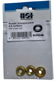 HSI ROZETKI 4,5-,0X15MM MOSIĄDZOWANE PODKŁADKA