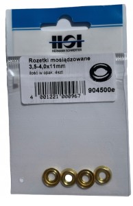 HSI ROZETKI 3,5- 4,0X11MM MOSIĄDZOWANE PODKŁADKA