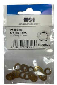 HSI PODKŁADKI MOSIĘŻNE 5M PODKŁADKA