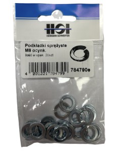 HSI POKŁADKI SPRĘŻYSTE 8MM OCYNK PODKŁADKA