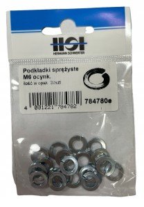 HSI PODKŁADKI SPRĘŻYSTE 6MM OCYNK PODKŁADKA