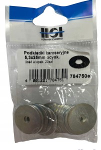 HSI PODKŁADKI KAROSERYJNE 5X25MM OCYNK PODKŁADKA