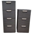 CURVER REGAŁ KOMODA STYL DRAWER 4X14L CIEMNY BRĄZ