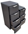 CURVER REGAŁ KOMODA STYL DRAWER 4X14L CIEMNY BRĄZ