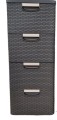 CURVER REGAŁ KOMODA STYL DRAWER 4X14L CIEMNY BRĄZ