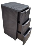 CURVER REGAŁ KOMODA STYL DRAWER 3X14L CIEMNY BRĄZ