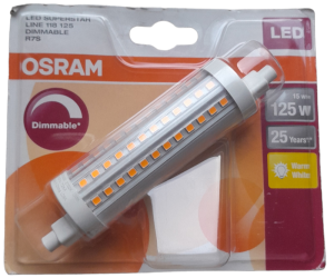 OSRAM ŻARNIK LED R7S 15W =125 118MM ŚCIEMNIANA 