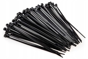 OPASKI ZACISKOWE KABLOWE TRYTKI UV CZARNE 4,8X450