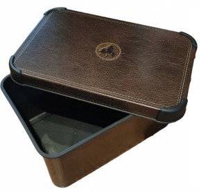 CURVER POJEMNIK DECO LEATHER BRĄZ Z POKRYWKĄ ROZ S
