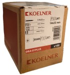 KOŁEK PLASTIK DO GKB DRIVA 14X22 + WKRĘT 3,9X32MM / 100 SZT