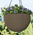 KETER RATTAN HANGING 35CM DONICZKA WISZĄCA MOKKA