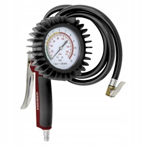 Meec Tools PISTOLET DO POMPOWANIA Z MANOMETREM