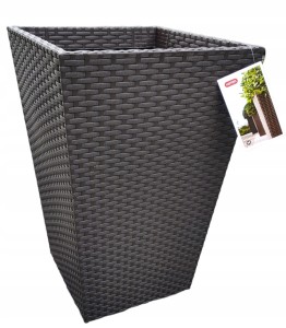 KETER DONICZKA RATTAN DONICA BRĄZ M 55L RATAN