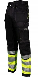STALCO SPODNIE ROBOCZE Z ODBLASKAMI DURA TWILL ROZMIAR XL