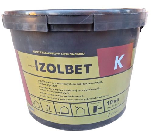IZOLBET - K LEPIK NA ZIMNO DO PAP ASFALTOWYCH 10 KG