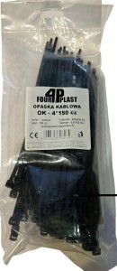 OPASKA KABLOWA 4X140MM CZARNA TRYTYTKA 100SZT