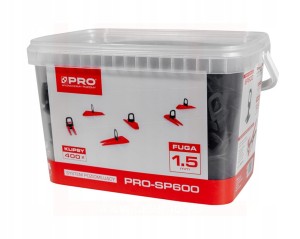 PRO SYSTEM POZIOM PŁYTEK 400SZT KLIPS 1,5MM FUGI