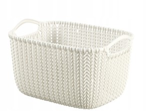 CURVER KOSZYK KNIT RECT S - 8 L KREMOWY