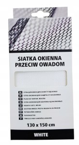 SCLEY SIATKA OKIENNA P. OWADOM 130X150CM BIAŁA