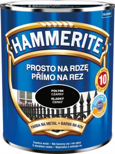 FARBA DO METALU HAMEMRITE CZARNY POŁYSK 0,7 l