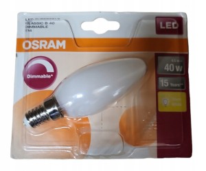 Żarówka świeczka LED biała ciepła Osram E14 4,5w