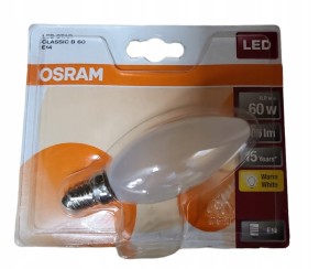 Żarówka świeczka LED biała ciepła Osram E14 6W
