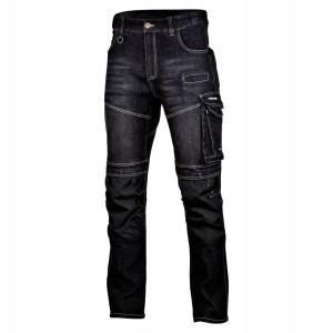 LAHTI PRO SPODNIE JEANS CZARNE WZMOCNIONE ROZ XL
