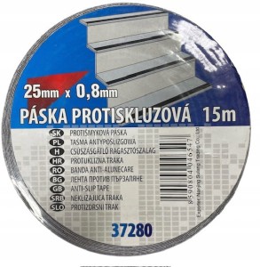 TAŚMA ANTYPOŚLIZGOWA 15m 25mmX0,8mm bhp na schody