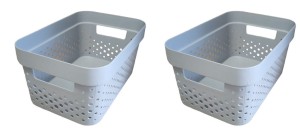 CURVER INFINITY KOSZYK AŻUROWY SZARY 4,5L x 2 szt