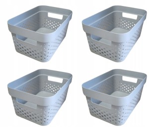 CURVER INFINITY KOSZYK AŻUROWY SZARY 4,5L x 4 szt