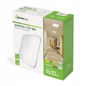 SPECTRUM LED PLAFON KWADRATOWY 33X6 BIAŁY CZUJNIK