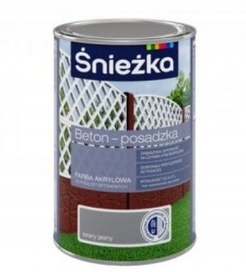 ŚNIEŻKA FARBA AKRYLOWA DO BETONU POSADZKI SZARA 1L