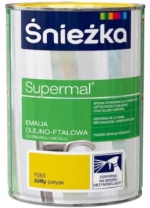 ŚNIEŻKA EMALIA OLEJNO-FTALOWA ŻÓŁTY POŁYSK 0,8L