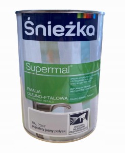 ŚNIEŻKA EMALIA OLEJNO-FTALOWA POPIELATY JASNY 0,8