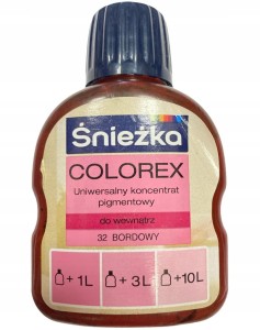 ŚNIEŻKA COLOREX PIGMENT DO FARB 100ml BORDOWY