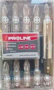 PROLINE  ZESTAW KOŃCÓWEK BITÓW MAGNETYCZNYCH 1/4''