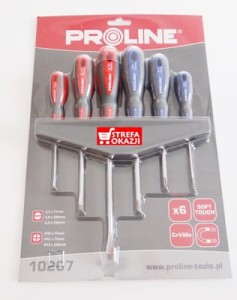 PROLINE  ZESTAW WKRĘTAKÓW SOFT TOUCH 6 SZT  10207