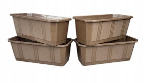 Skrzynka balkonowa Verdenia S 40 x 17 cm brązowa doniczka