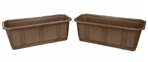Skrzynka balkonowa Verdenia S 40 x 17 cm brązowa doniczka