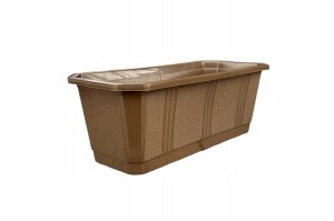 Skrzynka balkonowa Verdenia S 40 x 17 cm brązowa doniczka