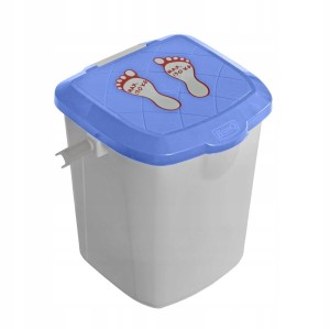 BRANQ WIADRO TABORET 22L SZARO-NIEBIESKI 38,5 cm