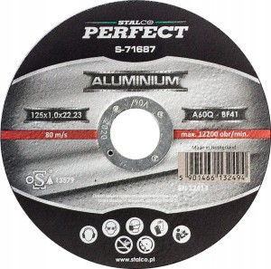 STALCO TARCZA DO ALUMINIUM 125X1,0MM S-71657