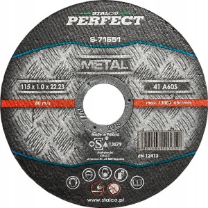 STALCO TARCZA DO CIĘCIA METALU 115x1x22,23mm